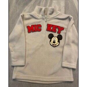 Disney Mickey Mouse Gray Grey Toddler Fleece, Size 24 months